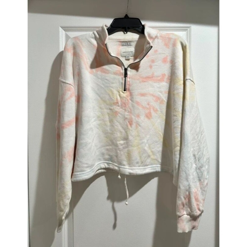 American Eagle Tie-Dye Cropped Sweatshirt